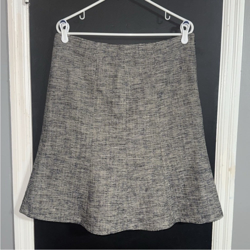 Talbots Tweed Flare Skirt Side Zip Size: 10 Length: 22.5”
